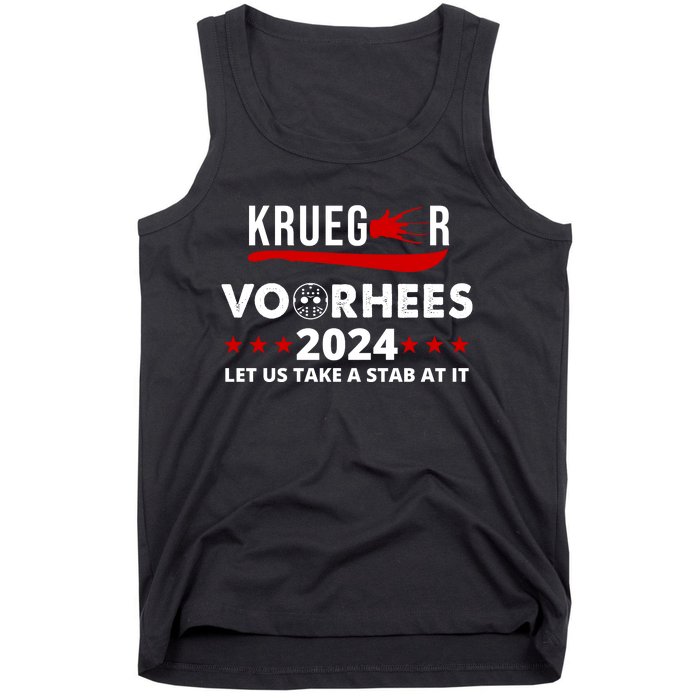 Krueger Voorhees 2024 Let Us Take A Stab At It Tank Top