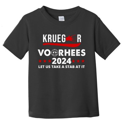Krueger Voorhees 2024 Let Us Take A Stab At It Toddler T-Shirt