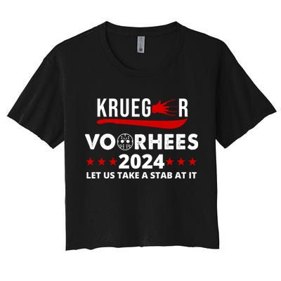Krueger Voorhees 2024 Let Us Take A Stab At It Crop Top