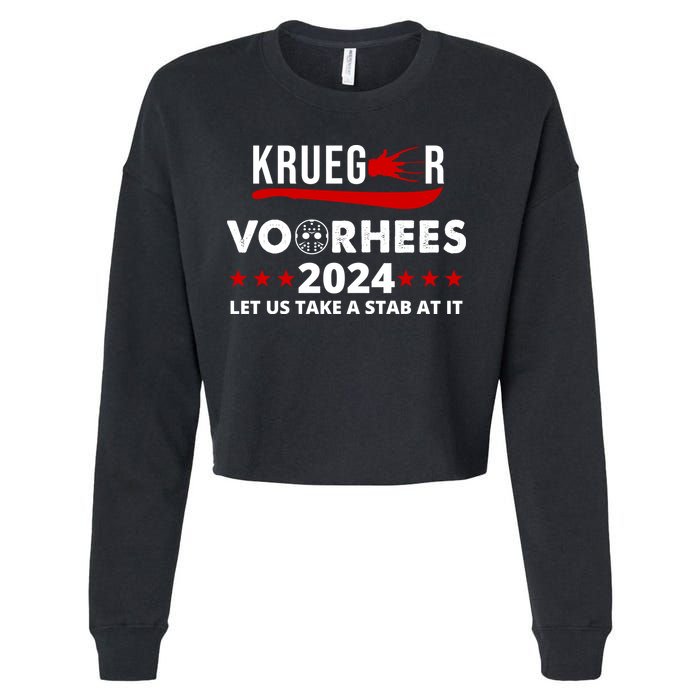 Krueger Voorhees 2024 Let Us Take A Stab At It Cropped Pullover Crew