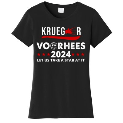 Krueger Voorhees 2024 Let Us Take A Stab At It Women's T-Shirt