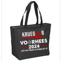 Krueger Voorhees 2024 Let Us Take A Stab At It Zip Tote Bag