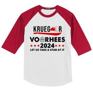 Krueger Voorhees 2024 Let Us Take A Stab At It Kids Colorblock Raglan Jersey