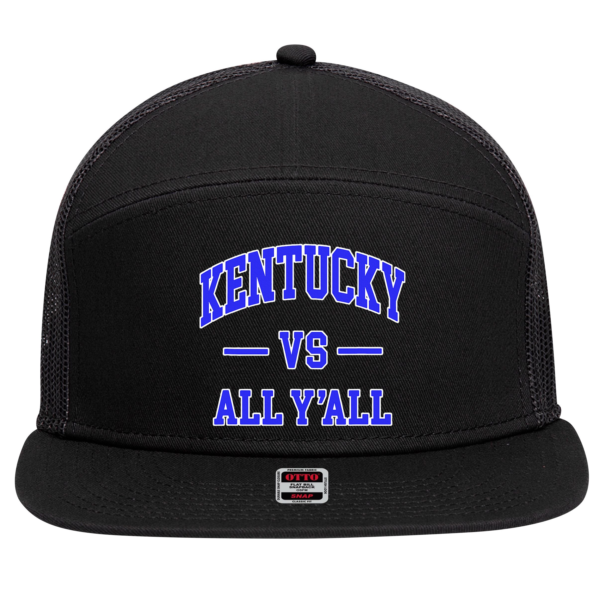 Kentucky vs All Y'all Throwback Design football 7 Panel Mesh Trucker Snapback Hat