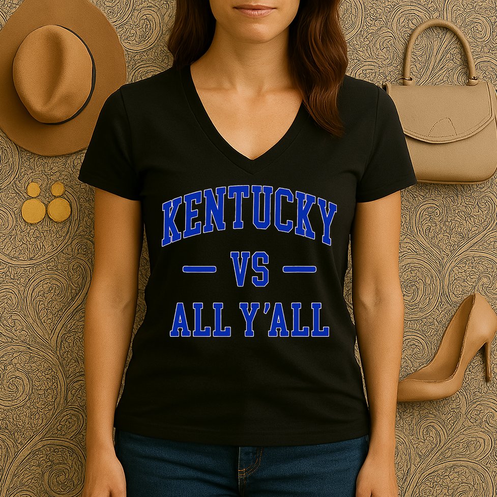 Kentucky Vs All YAll Kentucky Women's V-Neck T-Shirt