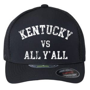 Kentucky Vs All YAll Throwback Design Weathered Flexfit Unipanel Trucker Cap