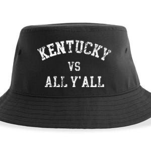 Kentucky Vs All YAll Throwback Design Weathered Sustainable Bucket Hat