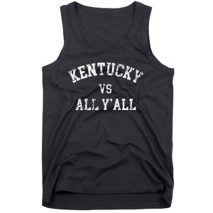 Kentucky Vs All YAll Throwback Design Weathered Tank Top