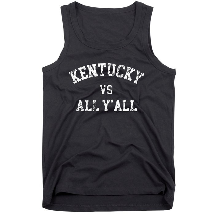 Kentucky Vs All YAll Throwback Design Weathered Tank Top