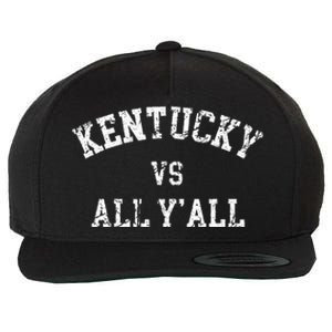 Kentucky Vs All YAll Throwback Design Weathered Wool Snapback Cap