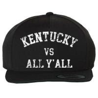 Kentucky Vs All YAll Throwback Design Weathered Wool Snapback Cap