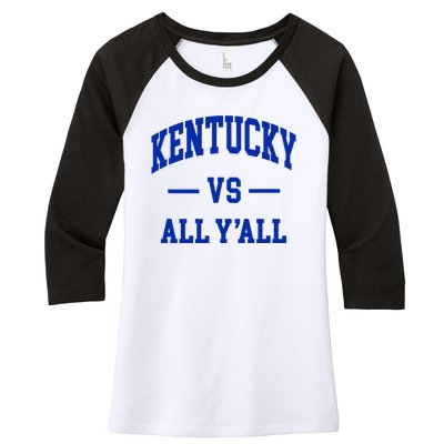 Kentucky Vs All YAll Women's Tri-Blend 3/4-Sleeve Raglan Shirt