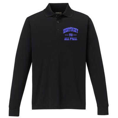 Kentucky Vs All Yall Throwback Performance Long Sleeve Polo