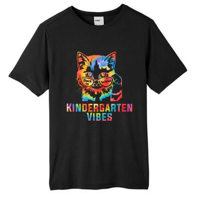 Kindergarten Vibes Back To School Cat Kitty Girl Tie Dye Gift Tall Fusion ChromaSoft Performance T-Shirt