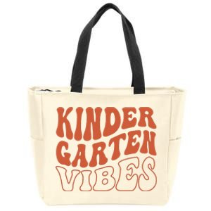 Kindergarten Vibes Back To School Teacher Zip Tote Bag