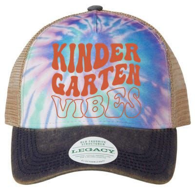 Kindergarten Vibes Back To School Teacher Legacy Tie Dye Trucker Hat