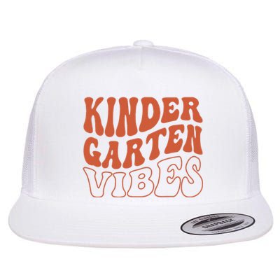 Kindergarten Vibes Back To School Teacher Flat Bill Trucker Hat