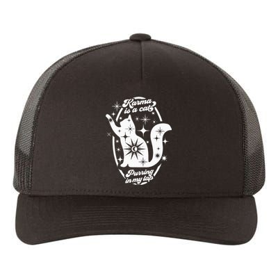 Karma Vibes Cat Lover's Companion Yupoong Adult 5-Panel Trucker Hat