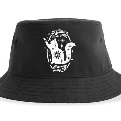 Karma Vibes Cat Lover's Companion Sustainable Bucket Hat