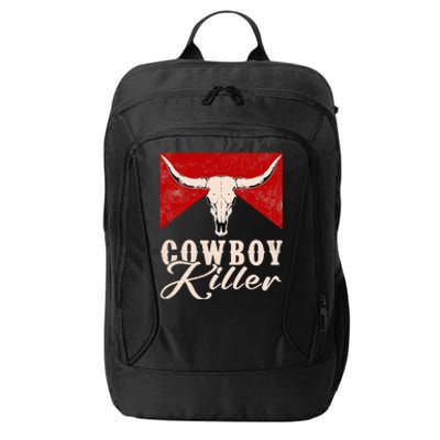 Killers Vintage Cowboy Western Rodeo Bull Skull City Backpack