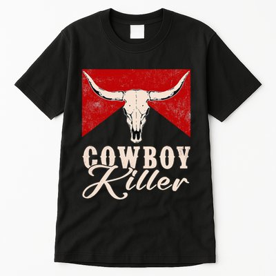 Killers Vintage Cowboy Western Rodeo Bull Skull Tall T-Shirt