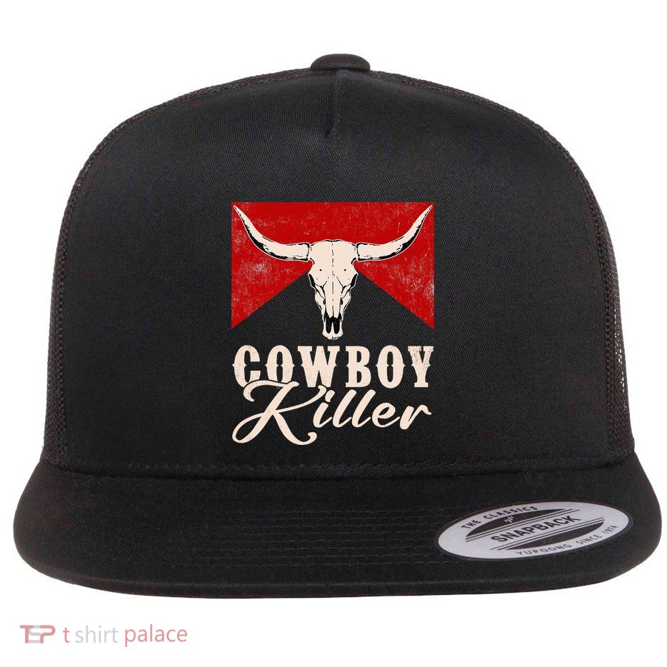 Killers Vintage Cowboy Western Rodeo Bull Skull Flatbill Hat