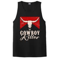 Killers Vintage Cowboy Western Rodeo Bull Skull PosiCharge Competitor Tank