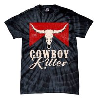 Killers Vintage Cowboy Western Rodeo Bull Skull Tie-Dye T-Shirt