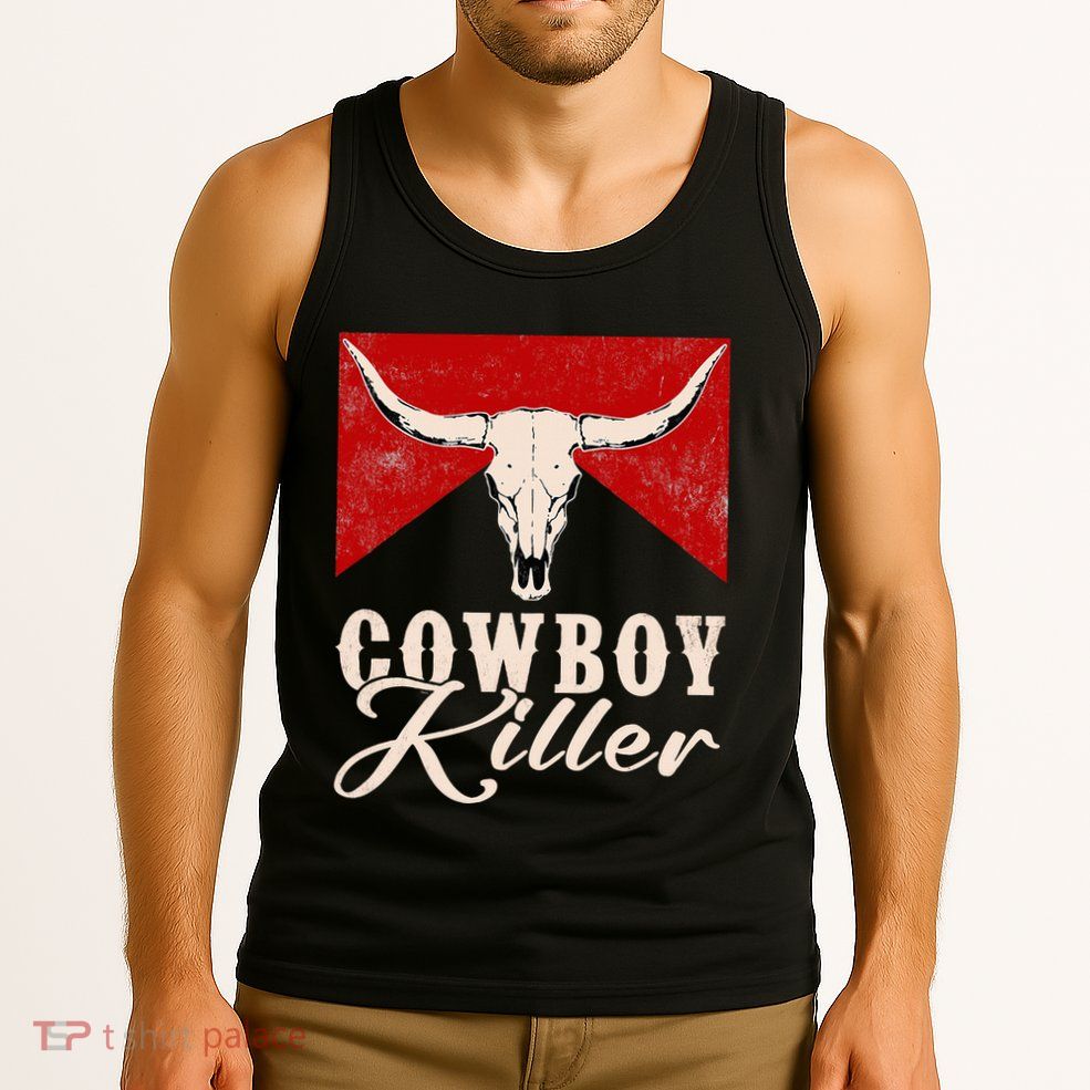 Killers Vintage Cowboy Western Rodeo Bull Skull Tank Top