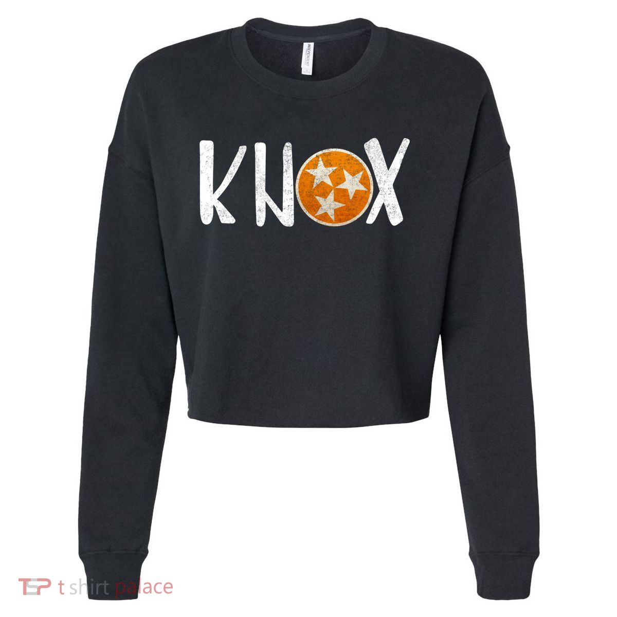 Knox Vintage Distressed Knoxville Tennessee Fan Football Cropped Pullover Crew