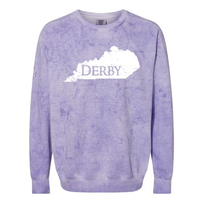 Kentucky Vintage Derby State Of Kentucky Horse Race Gift Colorblast Crewneck Sweatshirt