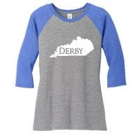 Kentucky Vintage Derby State Of Kentucky Horse Race Gift Women's Tri-Blend 3/4-Sleeve Raglan Shirt