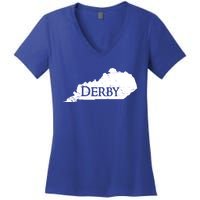 Kentucky Vintage Derby State Of Kentucky Horse Race Gift Women's V-Neck T-Shirt