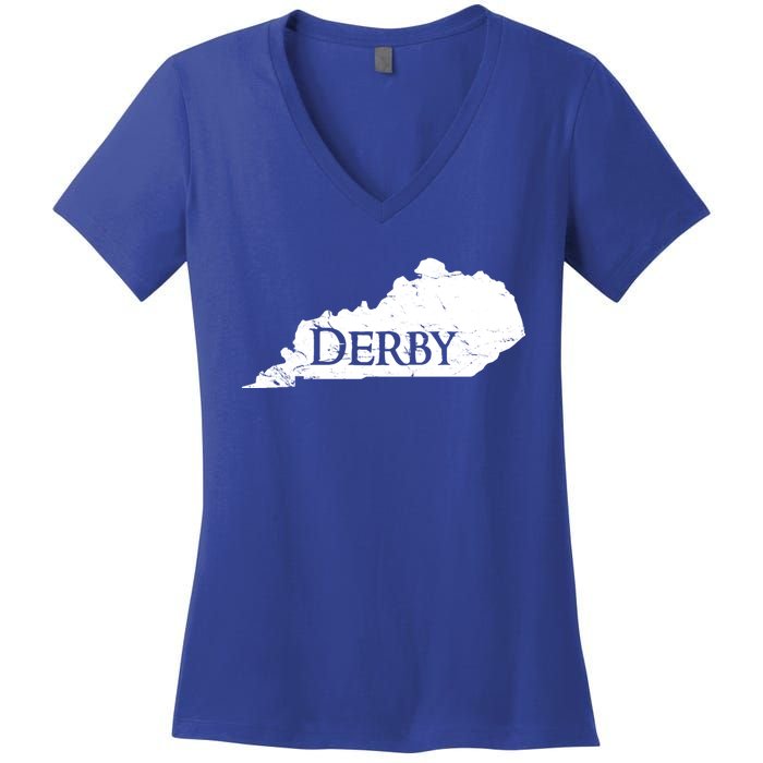 Kentucky Vintage Derby State Of Kentucky Horse Race Gift Women's V-Neck T-Shirt