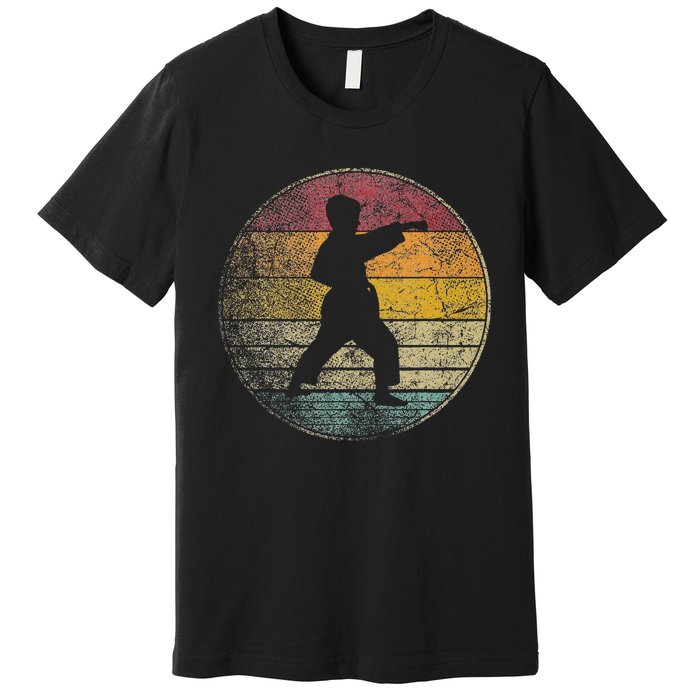 Karate Vintage Distressed Retro Silhouette 70s 80s Premium T-Shirt