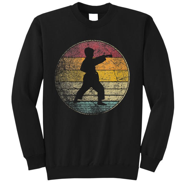 Karate Vintage Distressed Retro Silhouette 70s 80s Tall Sweatshirt