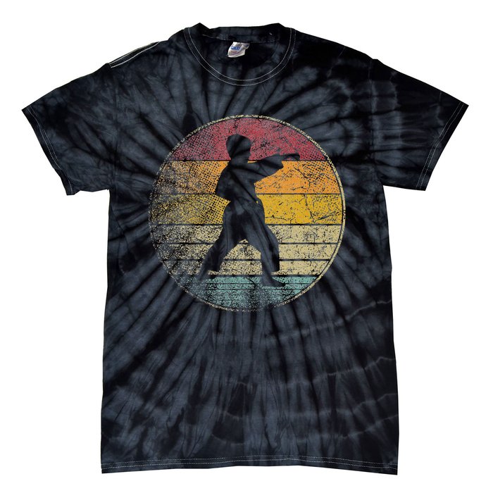 Karate Vintage Distressed Retro Silhouette 70s 80s Tie-Dye T-Shirt