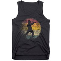 Karate Vintage Distressed Retro Silhouette 70s 80s Tank Top