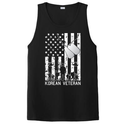 Korean Veterans Day American Flag Dog Tag Military Army Gift PosiCharge Competitor Tank