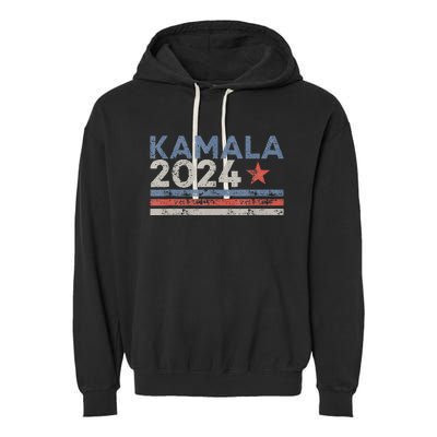 Kamala Vote For 2024 President Kamalaharris Gift Garment-Dyed Fleece Hoodie