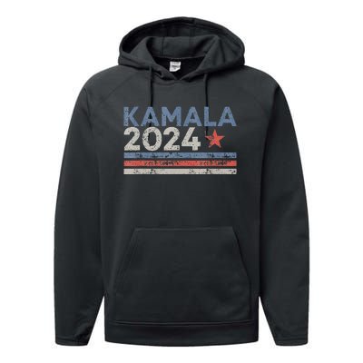 Kamala Vote For 2024 President Kamalaharris Gift Performance Fleece Hoodie