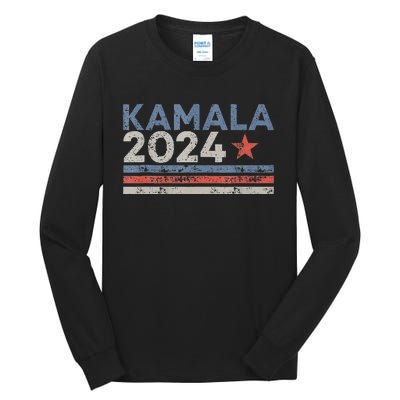 Kamala Vote For 2024 President Kamalaharris Gift Tall Long Sleeve T-Shirt