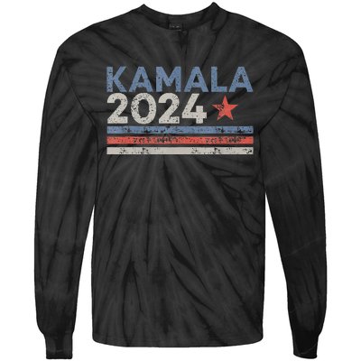 Kamala Vote For 2024 President Kamalaharris Gift Tie-Dye Long Sleeve Shirt