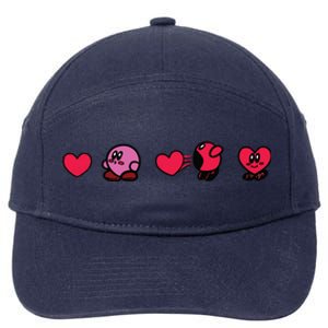 Kirby Valentine Funny Valentine Day 7-Panel Snapback Hat