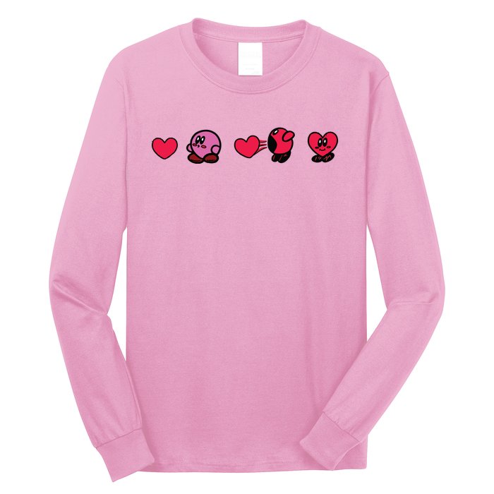 Kirby Valentine Funny Valentine Day Long Sleeve Shirt