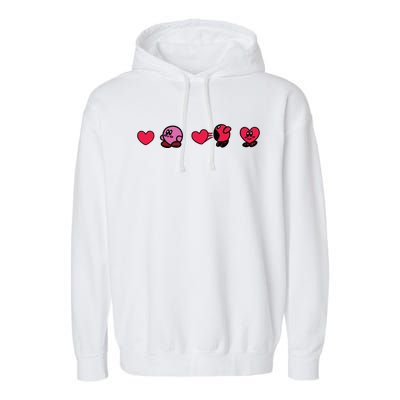 Kirby Valentine Funny Valentine Day Garment-Dyed Fleece Hoodie