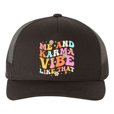 Karma Vibe Groovy Lover Funny Hippie Boho Yupoong Adult 5-Panel Trucker Hat