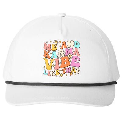 Karma Vibe Groovy Lover Funny Hippie Boho Snapback Five-Panel Rope Hat