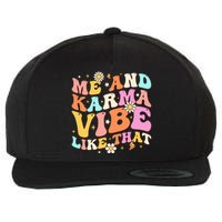 Karma Vibe Groovy Lover Funny Hippie Boho Wool Snapback Cap