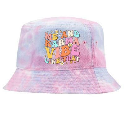 Karma Vibe Groovy Lover Funny Hippie Boho Tie-Dyed Bucket Hat